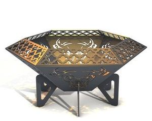 Durable <b>Smokeless</b> Eco-Friendly Portable Outdoor Iron <b>Fire</b> <b>Pit</b> with Extra Wide Bowl Rustic Legs for Open Lawn Evening Warmth - Product Image 4