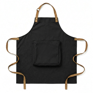 Tablier de boulanger sans manches en toile de haute qualité, robuste, réutilisable, durable et écologique, avec logo personnalisé, pour cuisine, chef, barista - Product Image 6