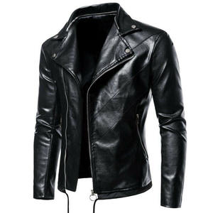 Haute qualité lavable court hommes Pu cuir vestes hommes col montant vente chaude produit meilleur hiver hommes mince - Product Image 3