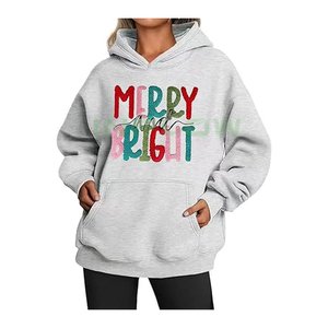 Sudaderas Casuales de Punto para Mujer, Estilo Urbano, Invierno, Bordado de Chenilla, Insignia, Talla Grande, Transpirables, de Algodón y Felpa, ODM - Product Image 3