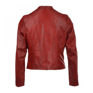 Chaqueta de Cuero Sólido para Mujer, Diseño Personalizado Profesional, Invierno, Transpirable, Resistente al Viento, Ecológica, con Decoración de Botones, al Mejor Precio - Product Image 6