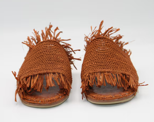 Sandalias de rafia marrón, zapatos hechos a mano, zapatos de rafia, sandalias de verano, zapatos de verano para mujer, zapatos de playa, sandalias marroquíes - Product Image 1