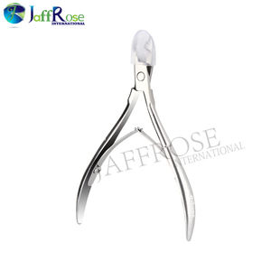 Maquinilla de afeitar profesional de acero inoxidable, pinzas para cutículas afiladas, herramienta de manicura duradera para uñas, dedos de los pies, logotipo láser, uso Personal - Product Image 2