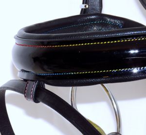 Brida Comfort Acolchada Caballo con Diamante Brow-Band Size Full-Shetty Red - Product Image 6