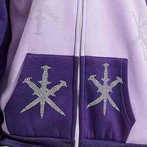 Sweats à capuche avec strass pour hommes, conception personnalisée, fabriqués dans les meilleurs matériaux, vêtements de rue, sweats à capuche imprimés pour couples avec col à capuche pour hommes - Product Image 5