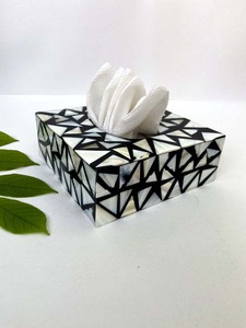 Boîtes à mouchoirs en nacre artisanales conçues à la main Meilleur prix Accessoires de décoration de la maison à des fins d'organisation - Product Image 5