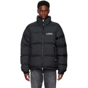 OEM vente en gros manteau à fermeture éclair personnalisé pour hommes veste chaude bouffante grande taille streetwear d'hiver manteau en duvet imperméable - Product Image 1