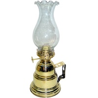 Lanterne à pétrole vintage en laiton avec cheminée en verre |   Lampe de table décorative de Noël |   Éclairage décoratif classique pour la maison, fait main