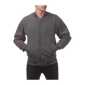 High Quality Custom Winter Bomber Jacket in <b>Pink</b> Embroidered Chenille Logo Stand Collar Hooded Genuine Leather Varsity Jacket - Product Image 3