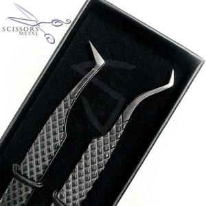 Pinces à cils en acier inoxydable de qualité supérieure, pointues, avec revêtement coloré, pour extensions, durables, solides, à prise fine, OEM accepté - Product Image 5