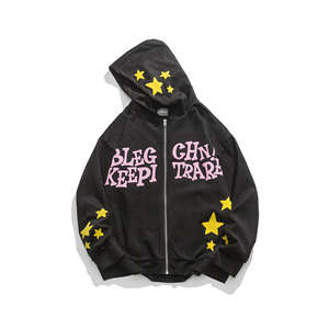 เสื้อฮู้ดมีซิปสำหรับผู้ชายผ้าฝ้าย100% ดีไซน์ล่าสุดคอปกแบบมีฮู้ดสำหรับฤดูหนาว - Product Image 2