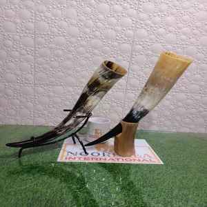 Luxe Viking sculpté verre ange fabriqué à la main poli corne de buffle corne à boire artisanat de noël décor nautique artisanat naturel - Product Image 4