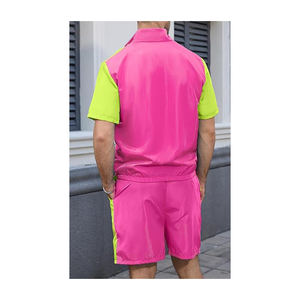 Costume 2 pièces multi-teintes à manches longues de couleur unie pour hommes Costume coupe-vent pour hommes en polyester et nylon fabriqué en usine - Product Image 3