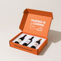 Boîte cadeau élégante personnalisée en carton, emballage recyclable en papier kraft pour bouteilles de vin, bière, vodka, boissons énergisantes avec inserts
