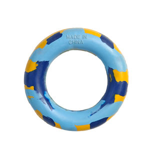 C4P toptan özelleştirmek logosu çeşitli renk toksik olmayan kauçuk köpek yüzük sert köpek kauçuk oyuncak daire köpek oyuncak - Product Image 4