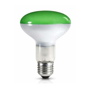 Bombillas Incandescentes R80 E27 230V 60W con Reflector Verde - Product Image 1