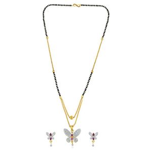 Mangalsutra de Boda India con Diseño de Mariposa y Diseño Titli - Product Image 3