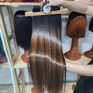 Brown <b>Color</b> Bone Straight Super Double Virgin Vietnamese Human <b>Hair</b> Bundles With Closure Virgin <b>Hair</b> Bundles With Closure - Product Image 1