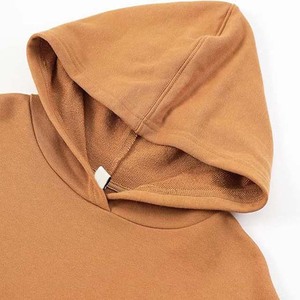 เสื้อฮู้ดดี้สีน้ำตาลเข้มแบบครอป สำหรับใส่ลำลองและสไตล์สตรีท ทรงไหล่ตก ปลายแขนริบบิ้น เสื้อฮู้ดดี้ครอปสำหรับผู้หญิง - Product Image 4