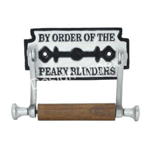 Par commande des Peaky Blinders Porte-rouleau de papier de soie pour salle de bain Vanity Heavy Duty Handcrafts Porte-papier hygiénique en métal - Product Image 3
