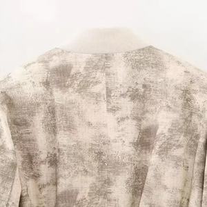 Femmes 2024 printemps Vintage à manches longues veste nouvelle mode pleine fermeture éclair vêtements d'extérieur coupe-vent avec duvet remplissage XS taille - Product Image 5