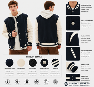 Blouson Bomber en Jean pour Homme, Épais, en Polyester/Coton, Couleur Unie, Décontracté, Hiver, Fermeture Boutons Recouverts, Simple Boutonnage, Style Vintage - Product Image 1