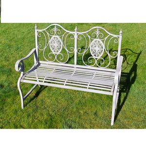 2 ที่นั่งสีขาวเฟอร์นิเจอร์แบบดั้งเดิมเหล็กหล่อม้านั่งสวนกลางแจ้งคลาสสิก Hot ขาย Bench โบราณลานกลางแจ้ง - Product Image 1