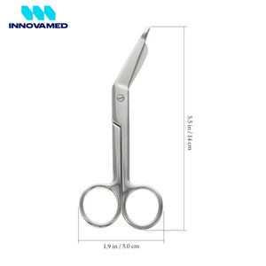 Tijeras Quirúrgicas de Acero Inoxidable 2026 para Vendajes Lister, 14 cm, Tijeras de Enfermería para Uso Médico en el Hogar por INNOVAMED - Product Image 2