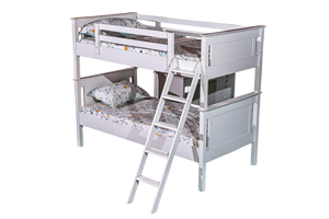 Dakota Modern Design Eco-Friendly <b>Bunk</b> <b>Bed</b> Beautiful Solid Construction Extendable <b>White</b> Rubber Wood Foldable Craftsman Style - Product Image 3