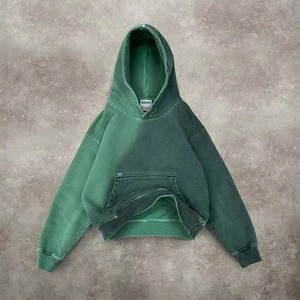 Acid Wash Sweat à capuche Streetwear Oversized Heavyweight 420 Gsm Blank Hoodies Unisexe - Product Image 5