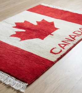 พรมแขวนผนังลายใบเมเปิลแคนาดา ทำมือจากขนสัตว์ ขนาดเล็ก ของตกแต่งบ้าน/สำนักงาน ลายธงชาติแคนาดา สำหรับเป็นของที่ระลึก - Product Image 1