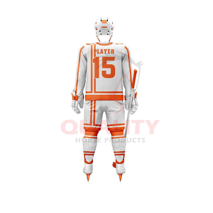 Les nouveaux uniformes de hockey sur glace 2025 abordables pour les hommes et les jeunes comprennent un maillot et un pantalon conçus pour le confort et le style de la performance. - Product Image 3