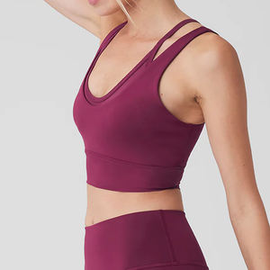 Pakistan vente en gros ensemble de yoga haute performance pour femmes compression confortable extensible respirant motif solide ensemble 2 pièces - Product Image 4