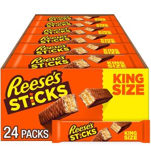 REESE'S STICKS Gaufrettes au chocolat au lait et beurre de cacahuète, format King Size, paquets de bonbons, 3 oz (24 unités) - Product Image 6