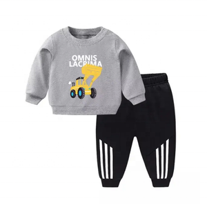 Conjuntos de chándal para niños de patrón sólido para niños pequeños chándales casuales para bebés con diseño impreso - Product Image 3