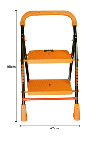 Parasnath Industrial 2 <b>Step</b> Kohinoor Mild Steel Foldable <b>Ladder</b>-150kg Load Capacity 4ft <b>Extended</b> Height Anti-Skid Plastic <b>Steps</b> - Product Image 3