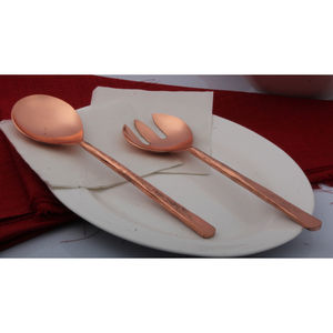 SS Cutlery handcrafted Handle <b>Copper</b> Plated by RGN Exports Premium Quality Best Selling Cutlery Salad Set - Product Image 1
