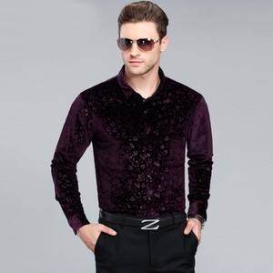 High Quality <b>Men's</b> <b>Crop</b> <b>Top</b> Velvet/Velour T-Shirts Full Sleeves New Condition XL V-Neck Breathable Fashionable Casual RABUSH - Product Image 5