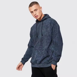 2025 Acid Wash Men's <b>High</b> Quality Streetwear Hoodies <b>Top</b> Selling Wholesale Fashion Clothing Online Plain Dyed for Winter - Product Image 1