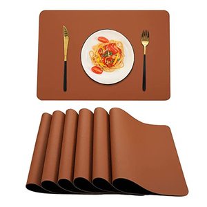 Manteles individuales de cuero diferentes 2 colores de cuero de alta calidad manteles y almohadillas para mesa de comedor precio al por mayor - Product Image 5