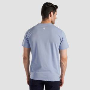 เสื้อยืดออกกำลังกาย Power Move Gym สีฟ้า 100% ผ้าคอตตอนเจอร์ซีย์ ดรายฟิต 280 กรัม พิมพ์ลายซิลค์สกรีน รุ่น T-Shirts - Product Image 1
