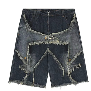 Été 100% Coton Nouvelle Mode pour Hommes Short en Denim Déchiré de Haute Qualité Design Personnalisé et Imprimé DTG Short en Denim pour Hommes - Product Image 1