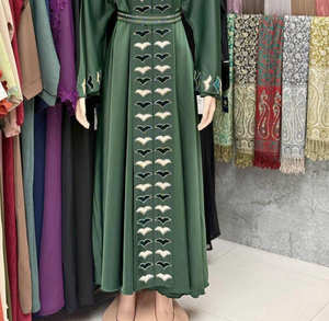 Best selling Dubai style Beautiful Modest Islamic Women's Saudi Arabian Abaya Spring Polyester Breathable Ankle Length Muslim - Product Image 2