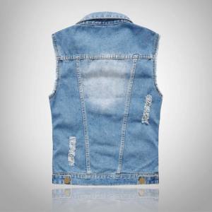 Tamaño adulto nuevo estilo de moda nuevo diseño hombres Jeans chaleco superventas lavable Jeans chaleco transpirable masculino Jeans chaleco para niños - Product Image 6