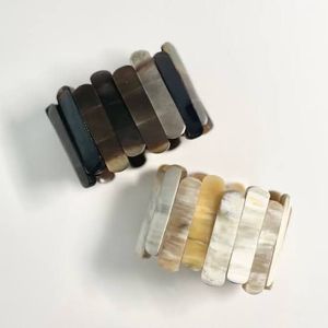 Bracelet de boutons de manchette en corne de buffle 100% naturelle, fait main de haute qualité, personnalisable, unisexe, cadeau de mariage artisanal indien - Product Image 4