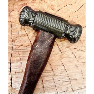 Marteau en acier Damas artisanal, résistance professionnelle, usage industriel, bricolage, conception personnalisable, manche en bois, haute qualité - Product Image 4