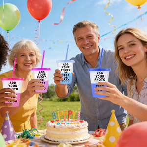 Vasos de Plástico Reutilizables de 16oz con Logotipo Personalizado al por Mayor, Libres de BPA, Vasos Mágicos que Cambian de Color con el Frío, con Pajita - Product Image 5