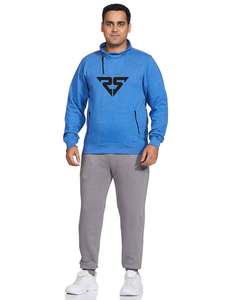 Sweats à capuche LOGO personnalisés de haute qualité pour hommes couleur bleue surdimensionnée à la mode nouveau look design zippé Sweats à capuche pour hommes - Product Image 5
