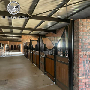 회전 피더 대나무 나무 아연 도금 강철 구조 맞춤형 핫 세일 말 마구간 - Product Image 4