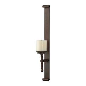 Minimalist Iron Candle <b>Sconces</b> Simple Decorative <b>Lighting</b> For Clean Modern Home Interior Styling - Product Image 3
